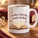 Bílý keramický hrnek Kniha a kávička – 250 ml
